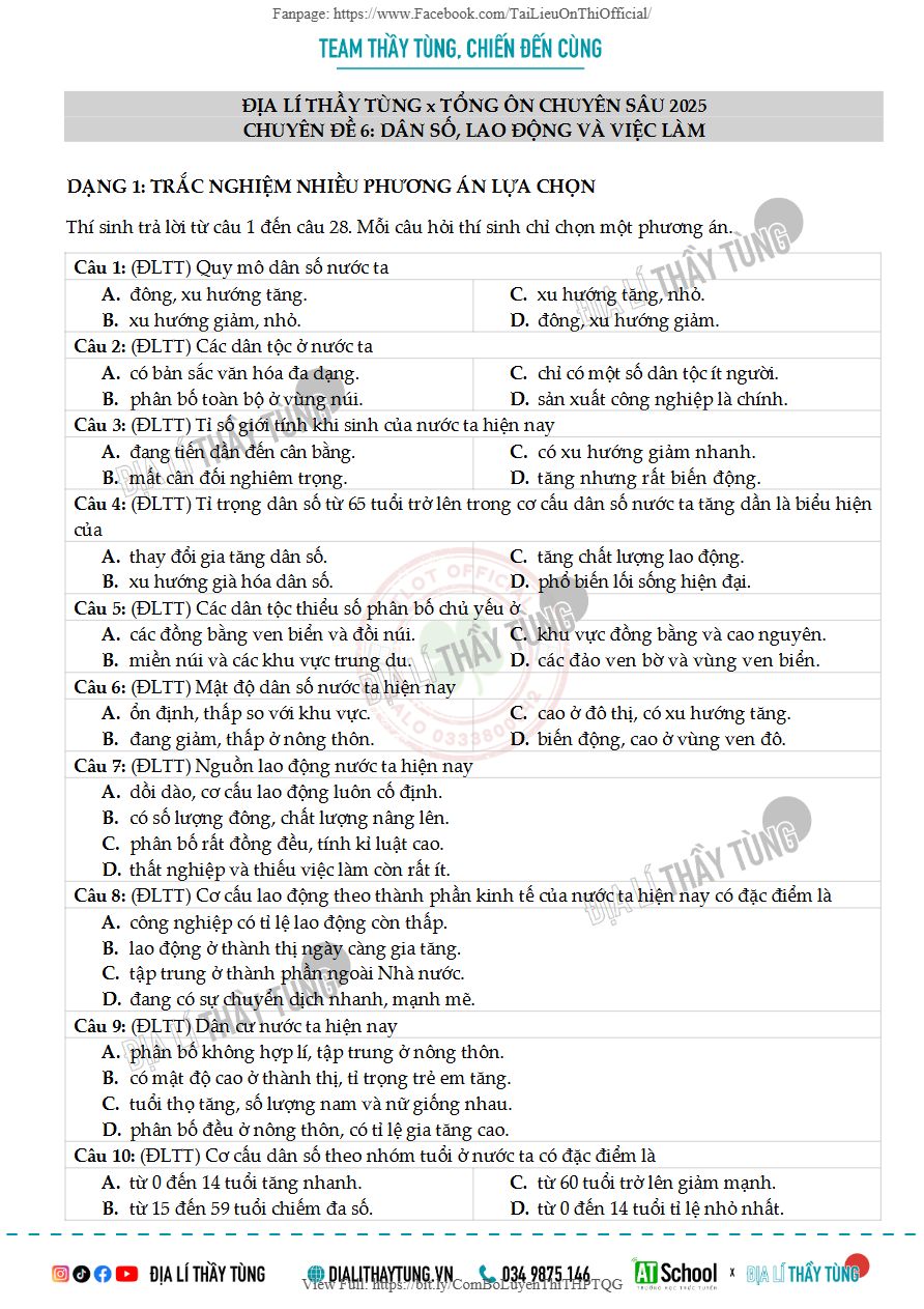 Ảnh minh họa cho Bài tập chuyên đề 6 địa lí 12