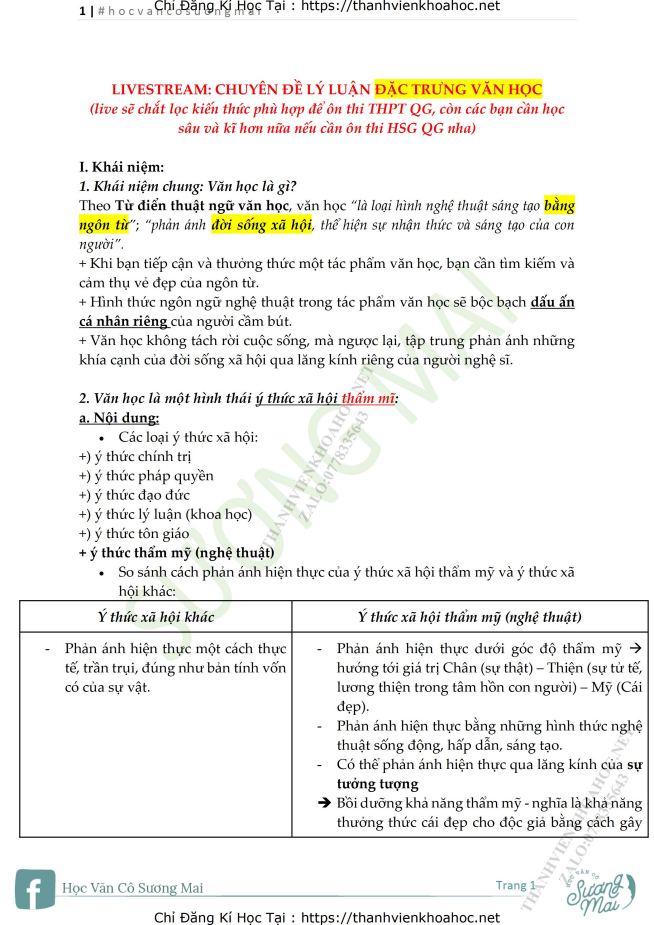 Ảnh minh họa cho TỔNG ÔN THI THPT NGỮ VĂN CÙNG CÔ SƯƠNG MAI
