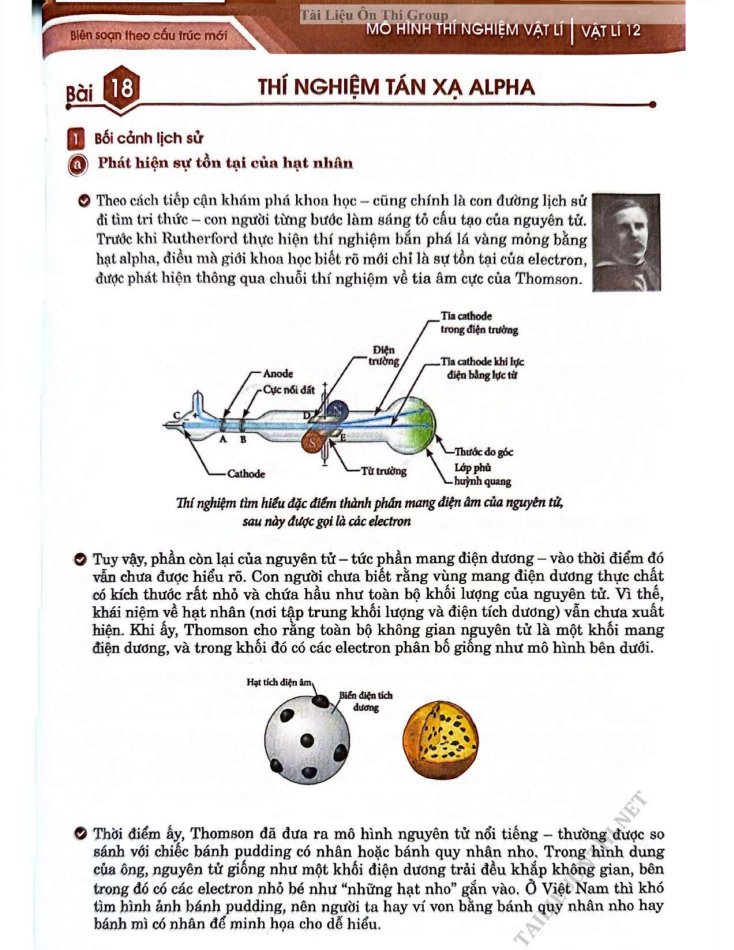 Ảnh minh họa cho BÀI 18: THÍ NGHIỆM TÁN XẠ ALPHA