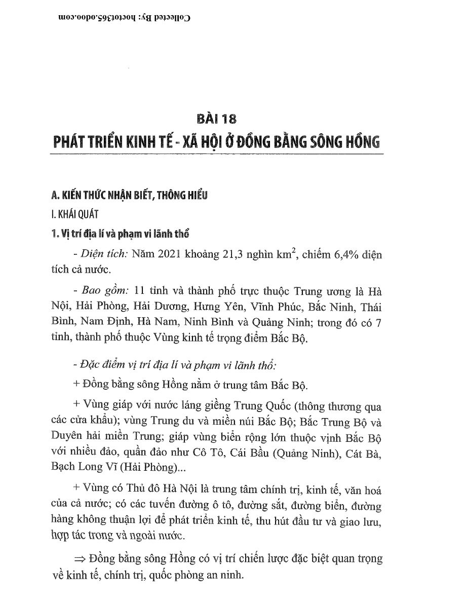 Ảnh minh họa cho Nội dung và bài tập đồng bằng sông Hồng