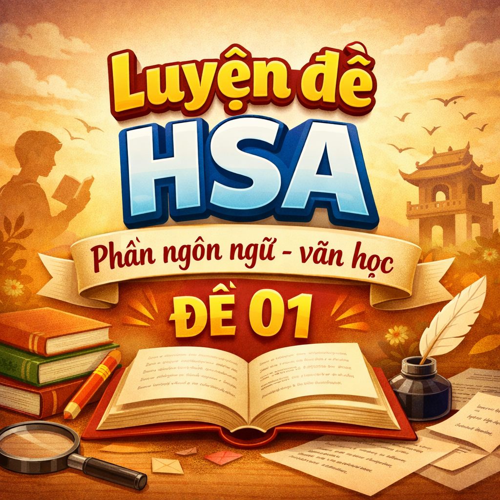 Ảnh minh họa cho Luyện đề HSA - Phần Ngôn ngữ - Văn học