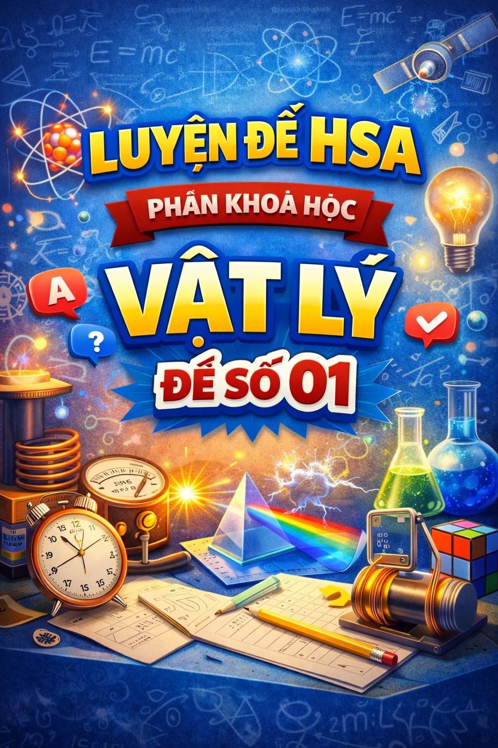 Ảnh minh họa cho Luyện đề HSA-Phần Khoa học VẬT LÝ - ĐỀ 01