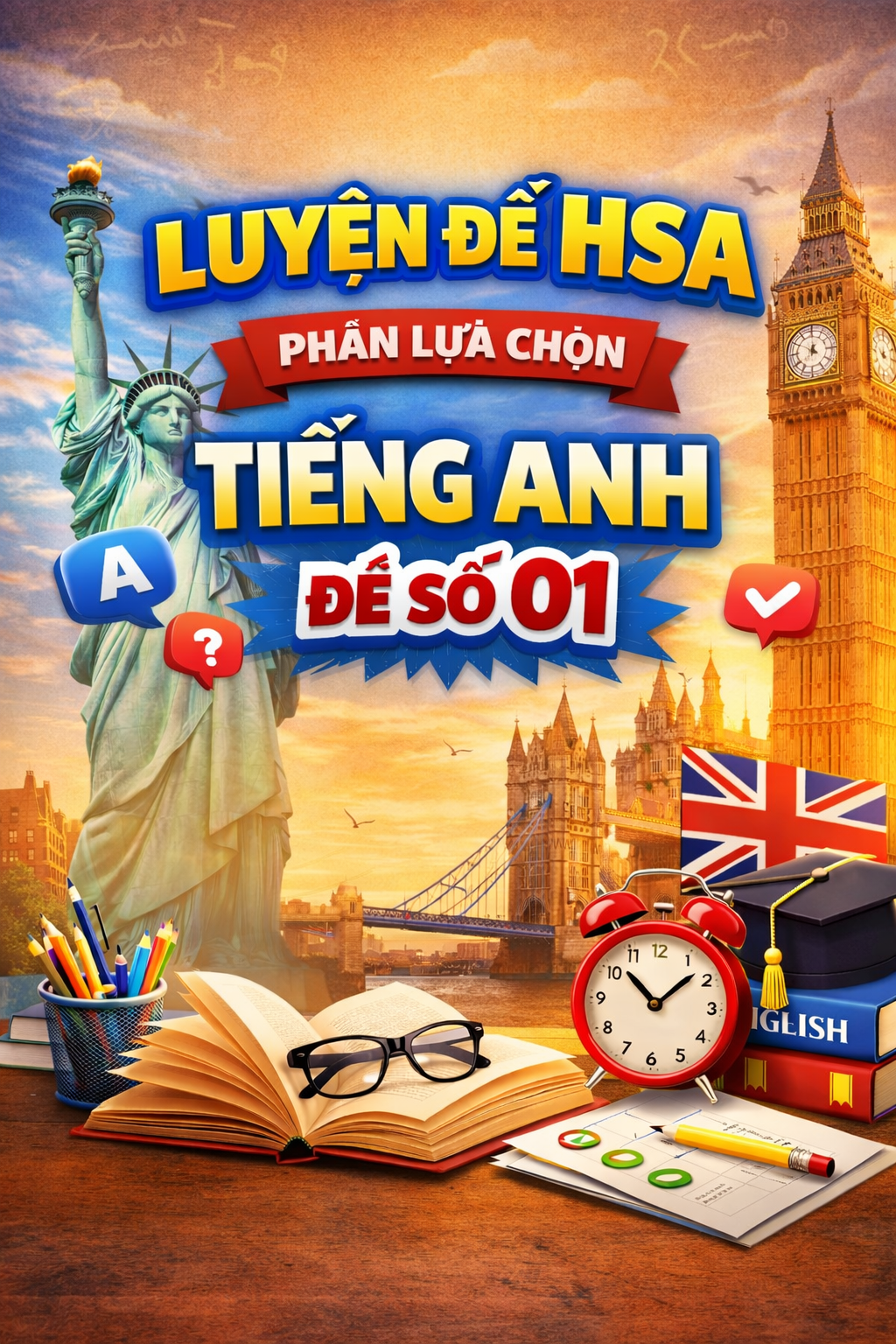 Ảnh minh họa cho Luyện đề HSA phần Tiếng Anh