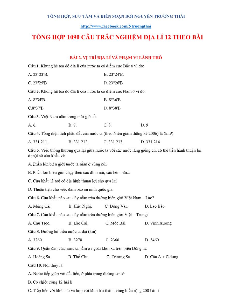 Ảnh minh họa cho Câu hỏi bộ trợ phần địa lí tự  nhiên p2