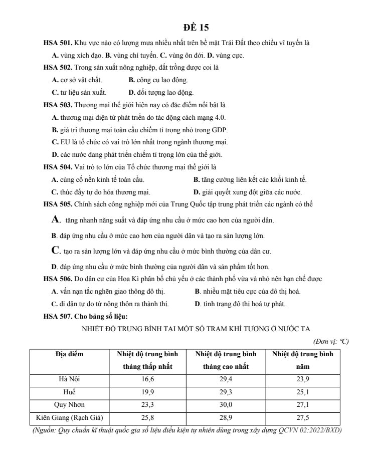 Ảnh minh họa cho BÀI TẬP BỔ TRỢ HSA ĐỊA LÍ