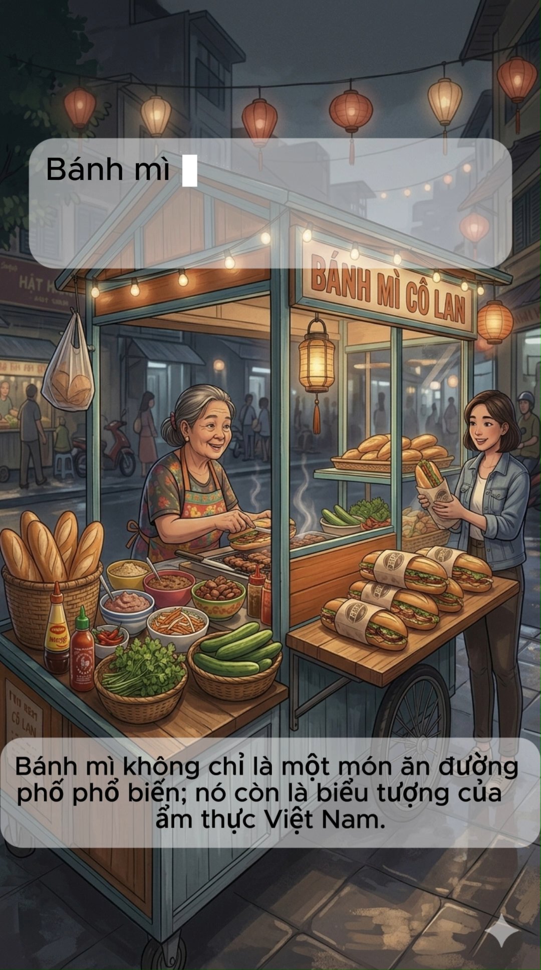 Ảnh minh họa cho LUYỆN NGHE TIẾNG ANH CHỦ ĐỀ "BANH MI VIET NAM"