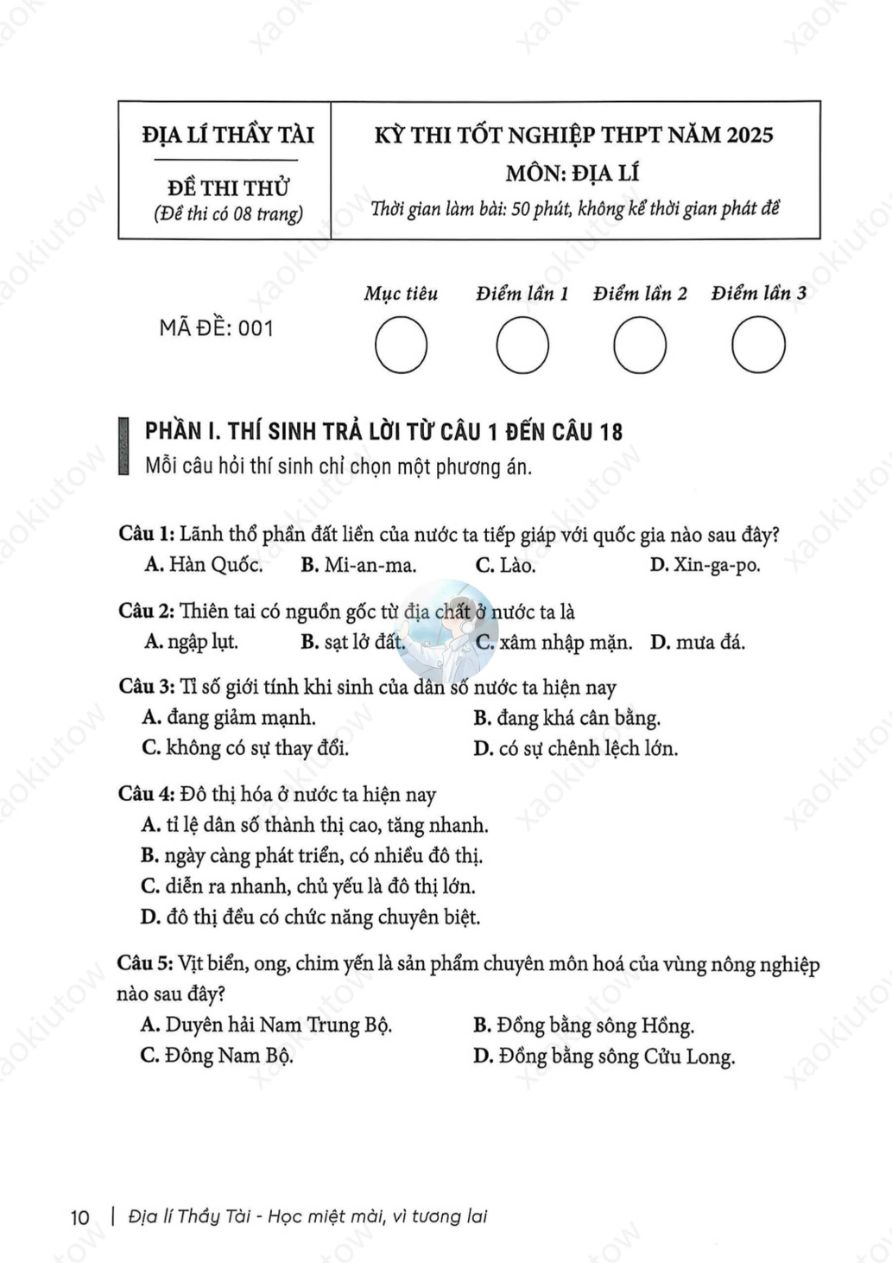 Ảnh minh họa cho LUYỆN THI ĐỊA THPT
