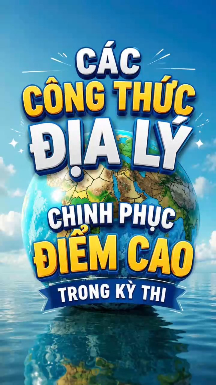 Ảnh minh họa cho CÁC CÔNG THỨC ĐỊA LÝ CHINH PHỤC ĐIỂM CAO TRONG KỲ THI THPT