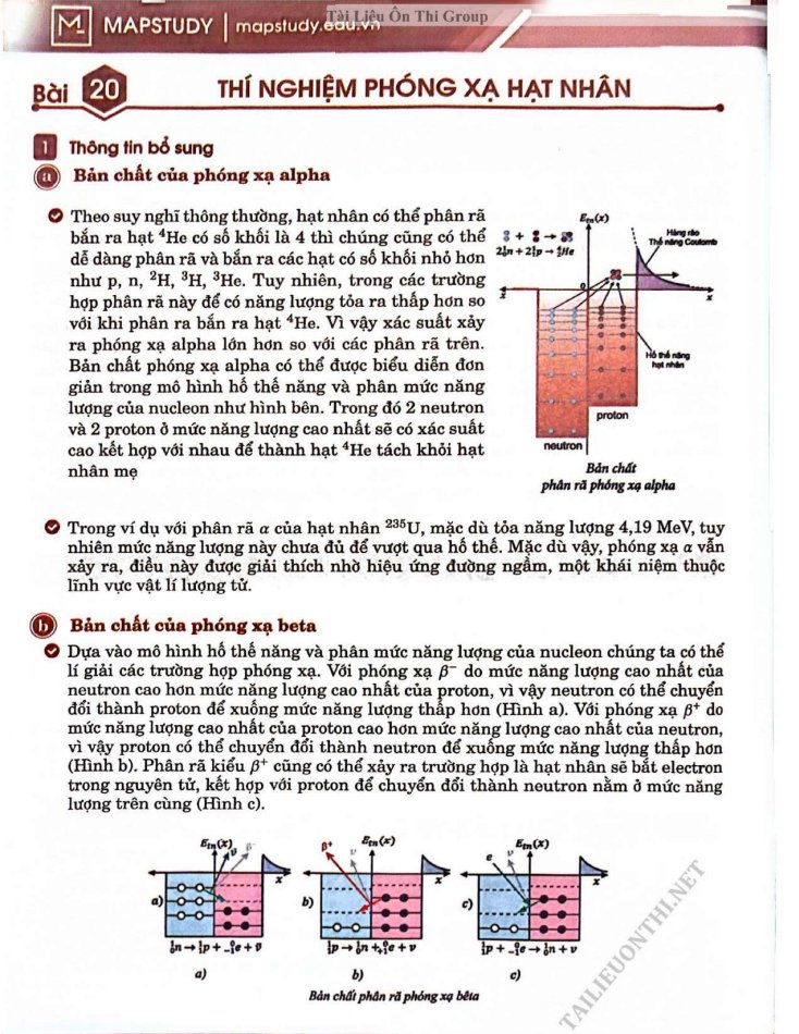 Ảnh minh họa cho BÀI 20: THÍ NGHIỆM PHÓNG XẠ HẠT NHÂN