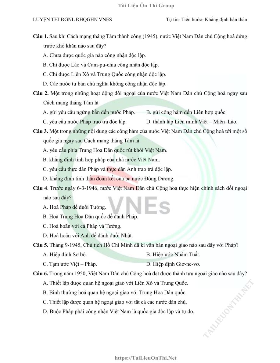 Ảnh minh họa cho LUYỆN ĐỀ THI MÔN LỊCH SỬ HSA