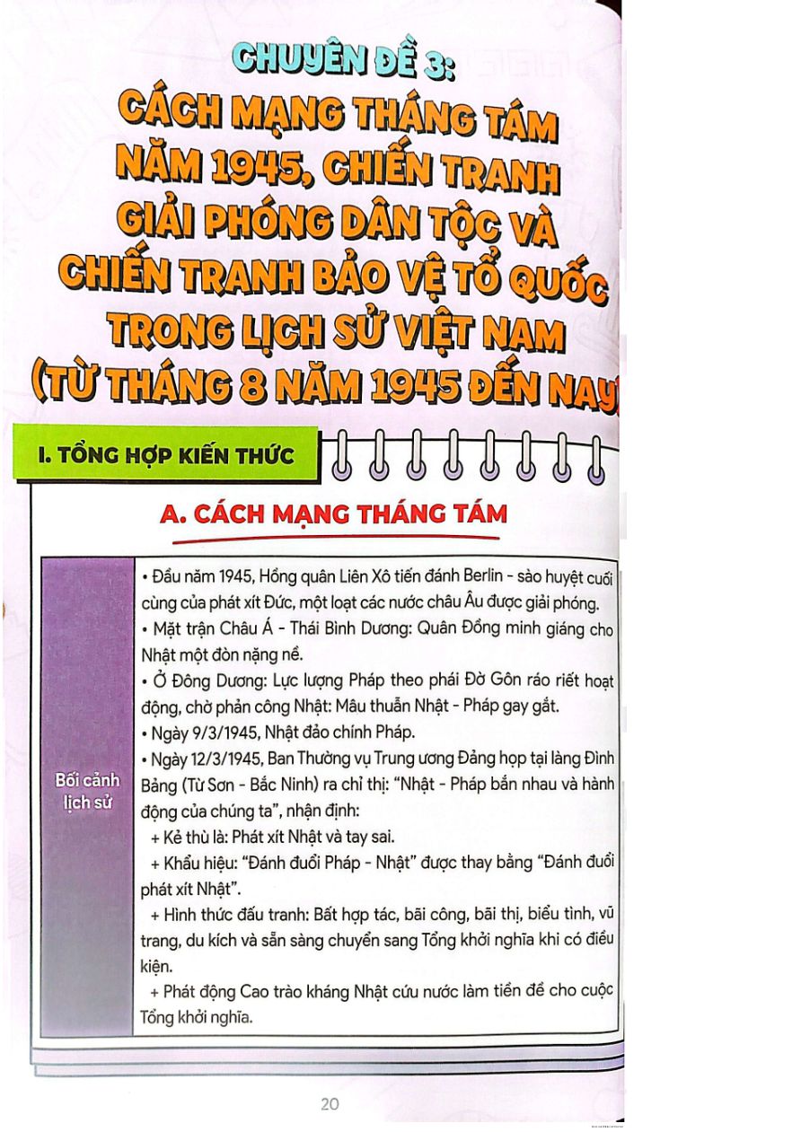 Ảnh minh họa cho Sổ tay kiến thức môn lich sử THPTQG