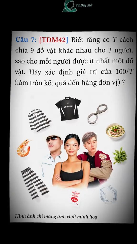 Ảnh minh họa cho Bài toán chia đồ 01 hình ảnh mang tính chất minh họa