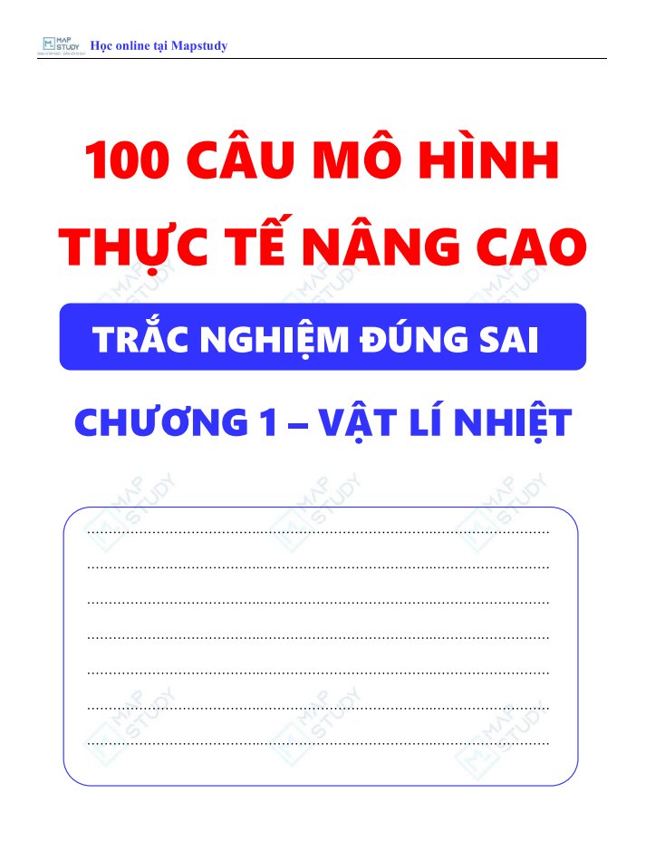 Ảnh minh họa cho 100 CÂU MÔ HÌNH THỰC TẾ NÂNG CAO