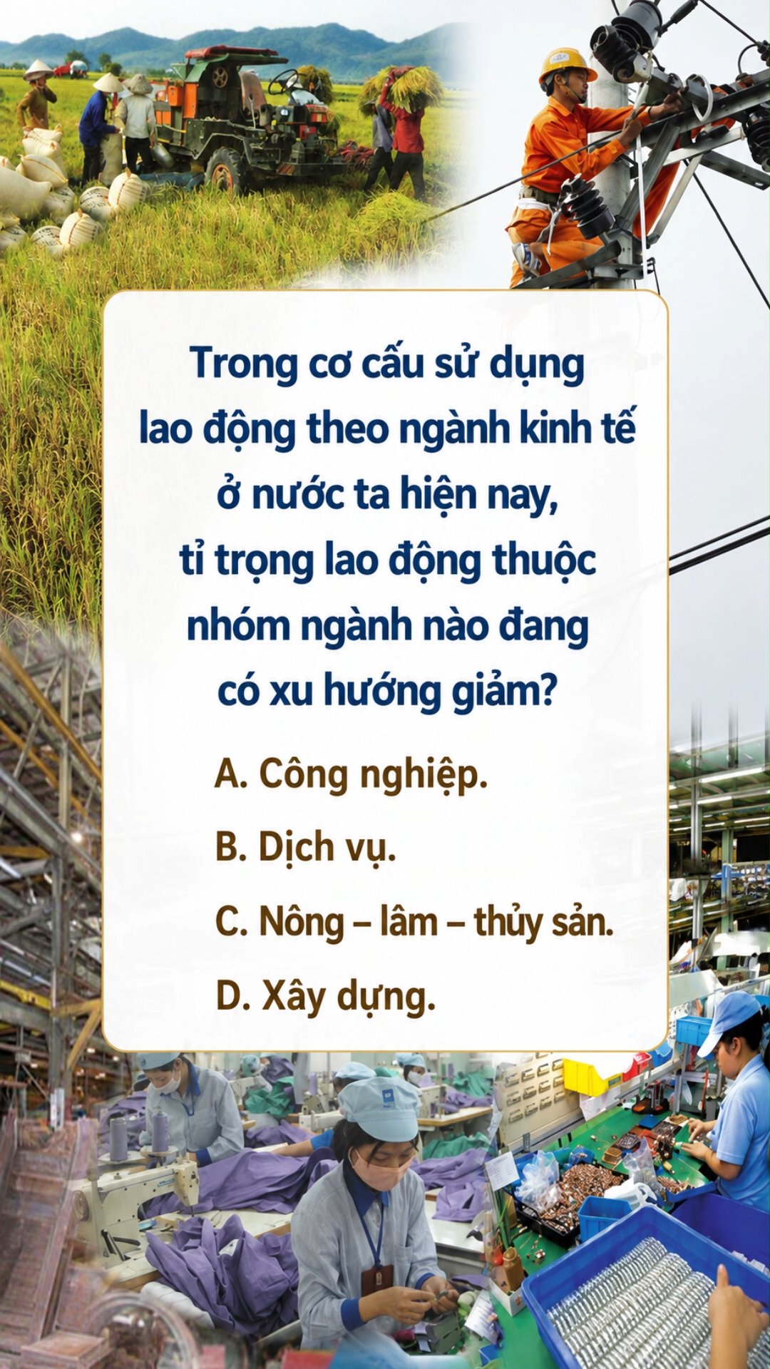 Ảnh minh họa cho CĐ2 - BÀI 7 – PHẦN 2. LAO ĐỘNG VÀ VIỆC LÀM
