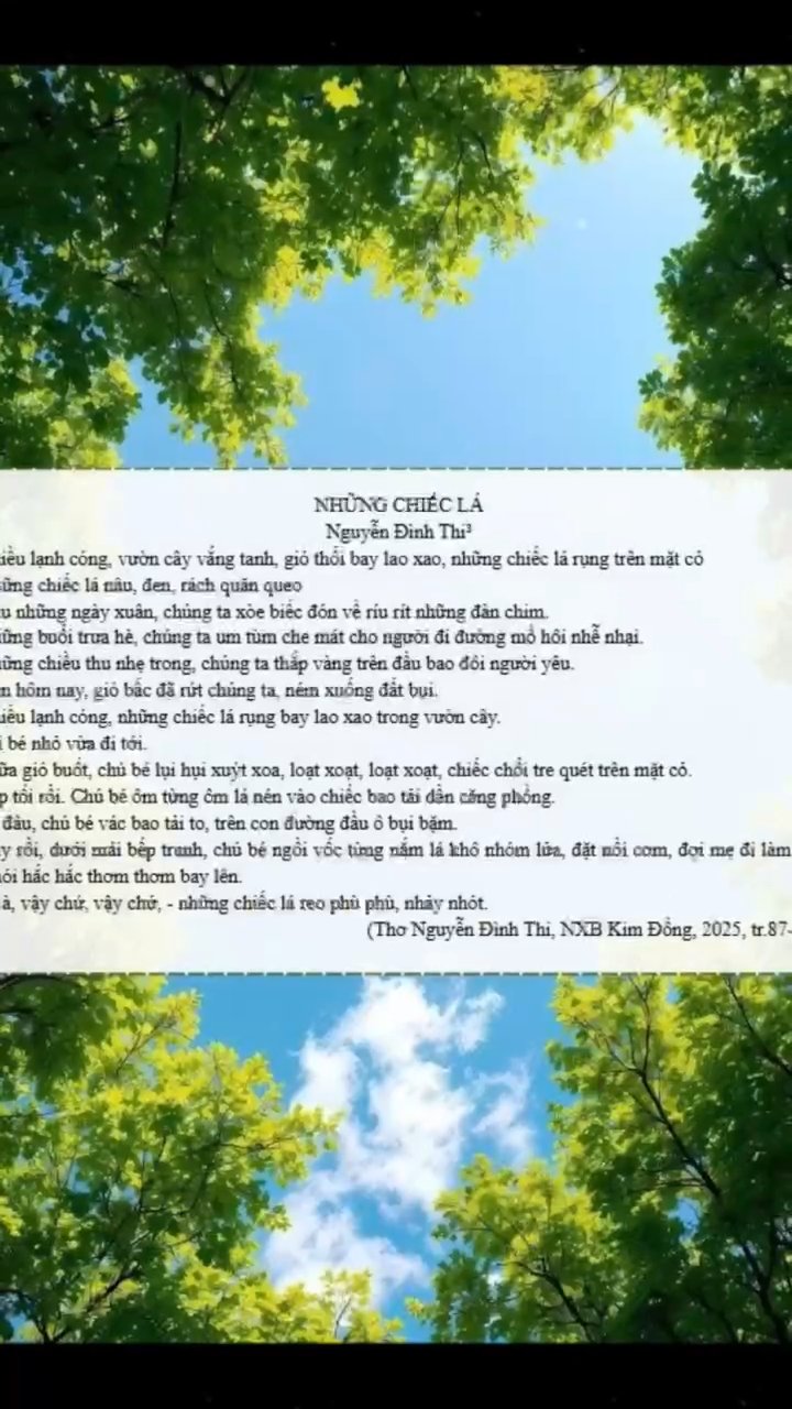 Ảnh minh họa cho NHỮNG CHIẾC LÁ