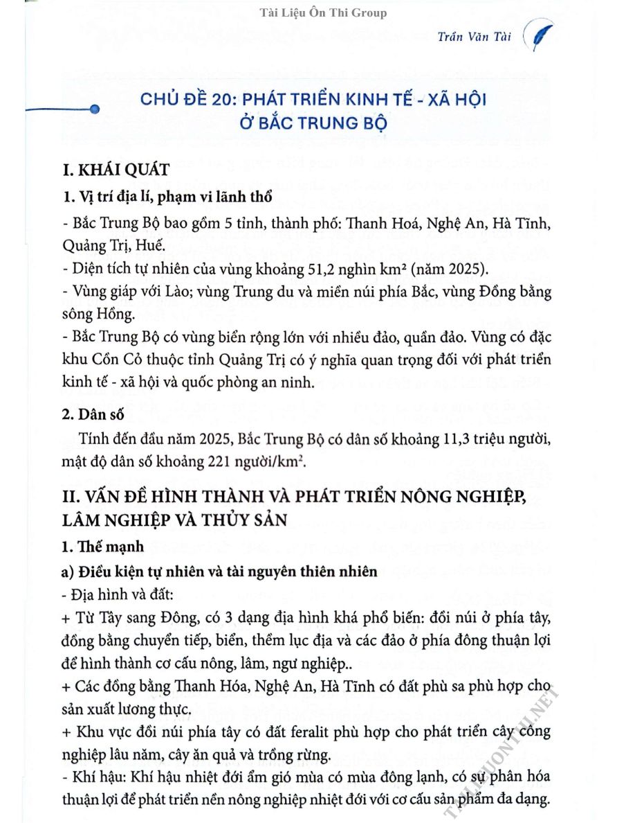 Ảnh minh họa cho CĐ 5 - BÀI 20: PHÁT TRIỂN KINH TẾ - XÃ HỘI Ở BẮC TRUNG BỘ
