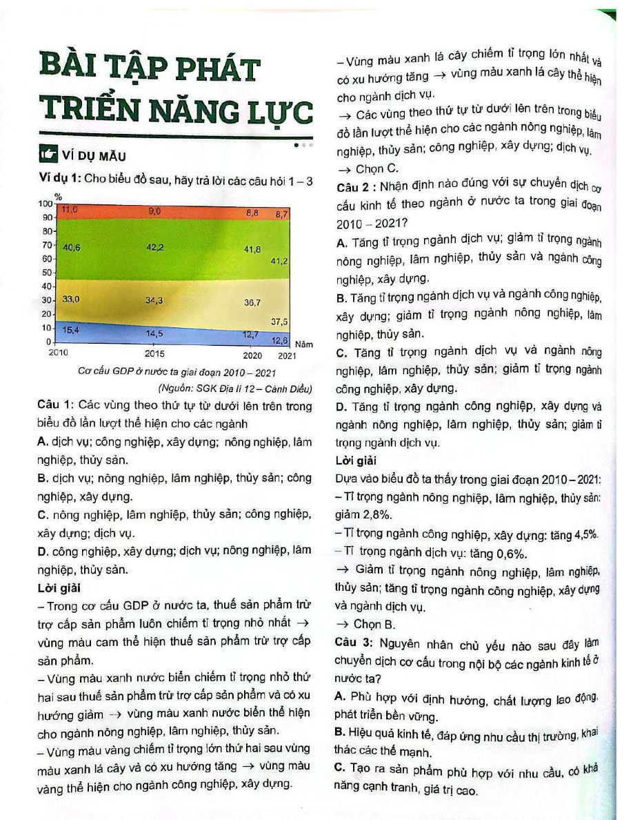 Ảnh minh họa cho Bài tập phần chuyển dịch cơ cấu kinh tế