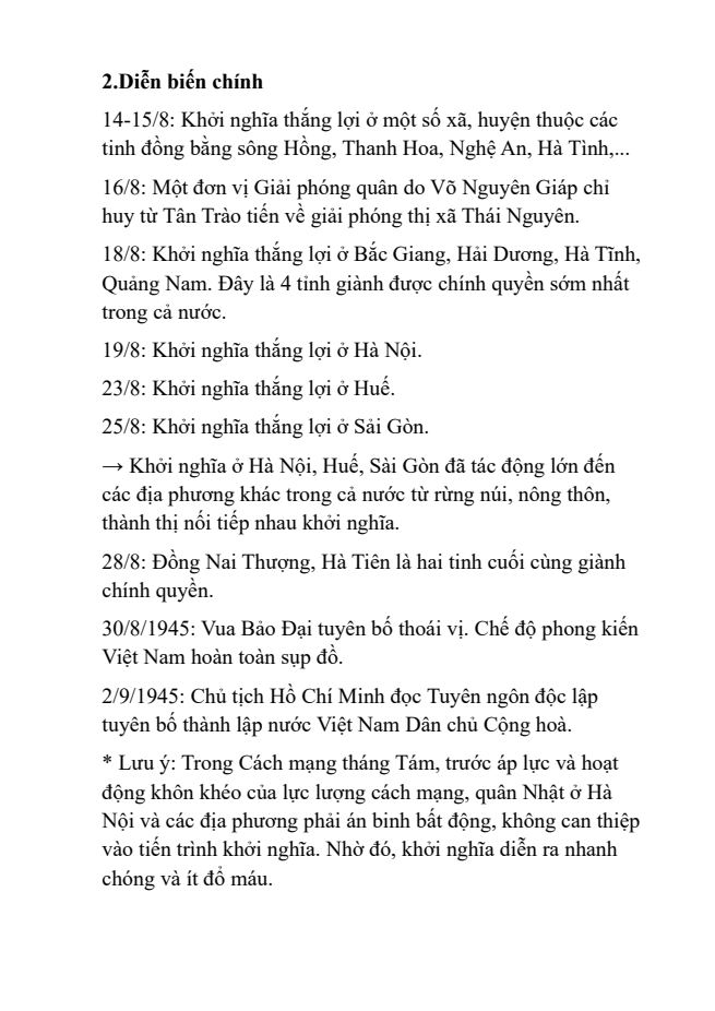 Ảnh minh họa cho CHUYÊN ĐỀ 3: CÁCH MẠNG THÁNG TÁM, CHIẾN TRANH GIẢI PHÓNG DÂN TỘC VÀ CHIẾN TRANH BẢO VỆ TỔ QUỐC TRONG LỊCH SỬ VIỆT NAM ( 8/1945 ĐẾN NAY ) - BÀI 6: CÁCH MẠNG THÁNG TÁM NĂM 1945 - PHẦN 2: DIỄN BIẾN CHÍNH