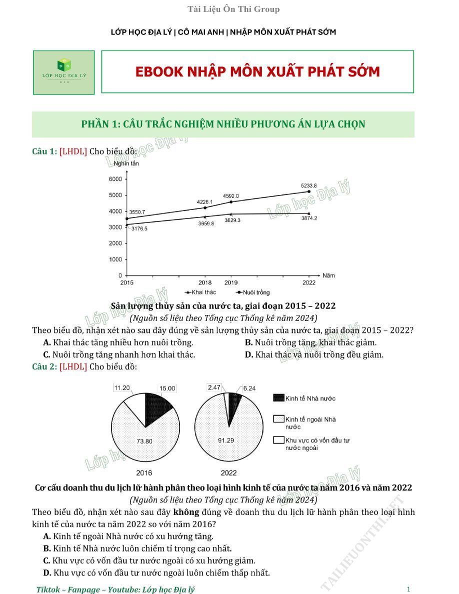 Ảnh minh họa cho Phần biểu đồ, bảng số liệu chọn đáp án đúng