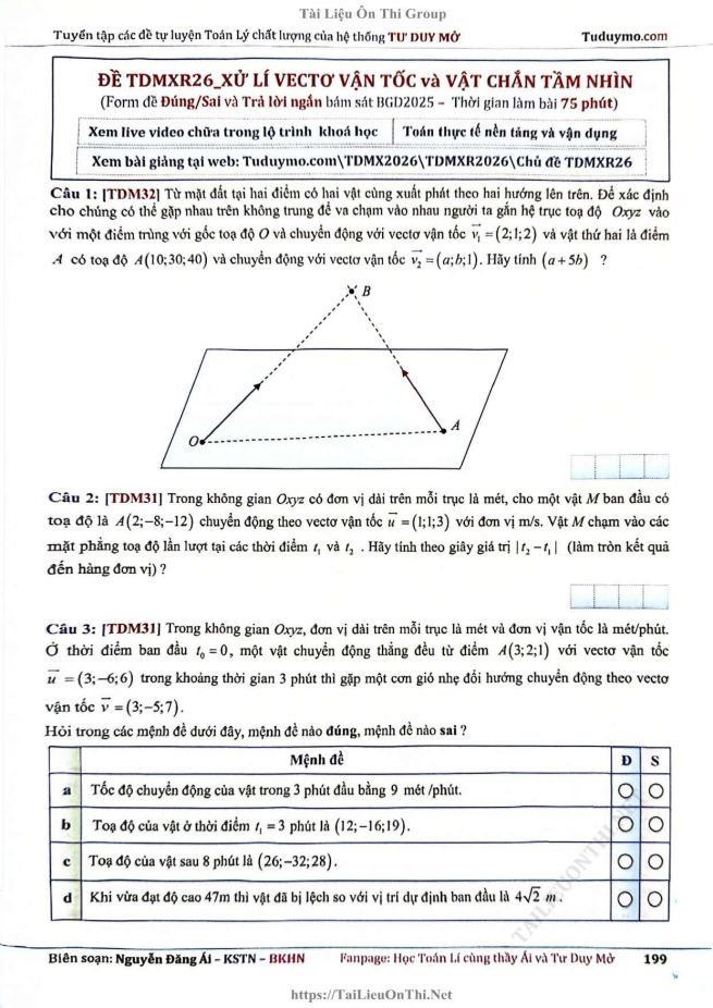 Ảnh minh họa cho ĐỀ TDMXR26 - BÀI TOÁN CHUYỂN ĐỘNG CÓ HƯỚNG VÀ VẬT CHẮN TẦM NHÌN