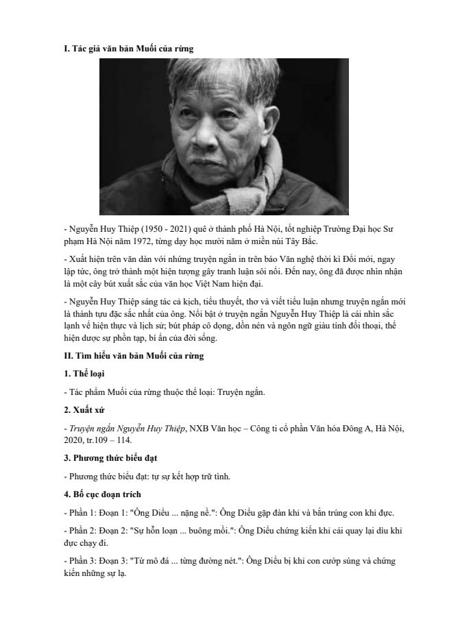 Ảnh minh họa cho TG, TP: MUỐI CỦA RỪNG