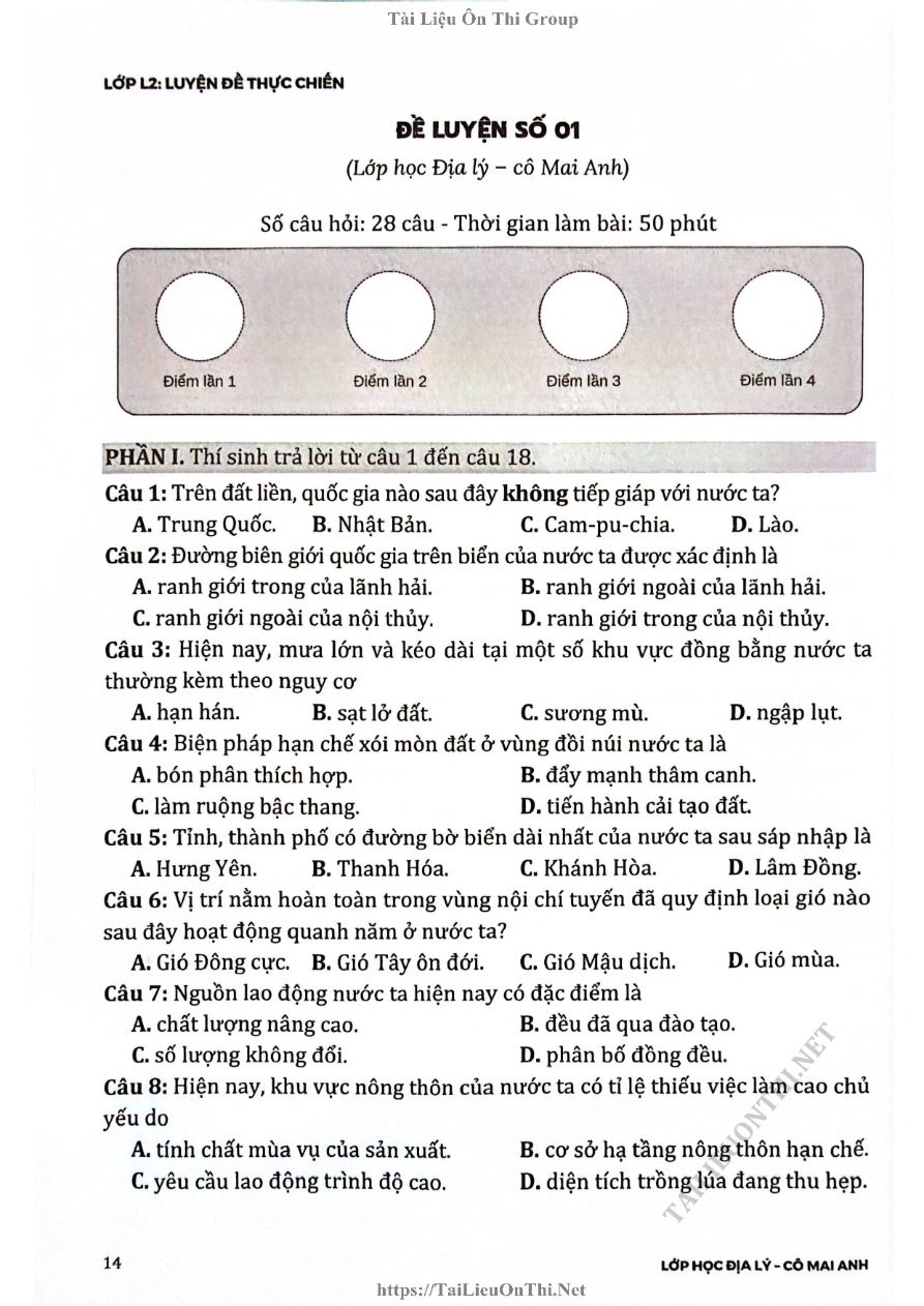 Ảnh minh họa cho LUYỆN THI ĐỊA LÝ CÙNG CHILL