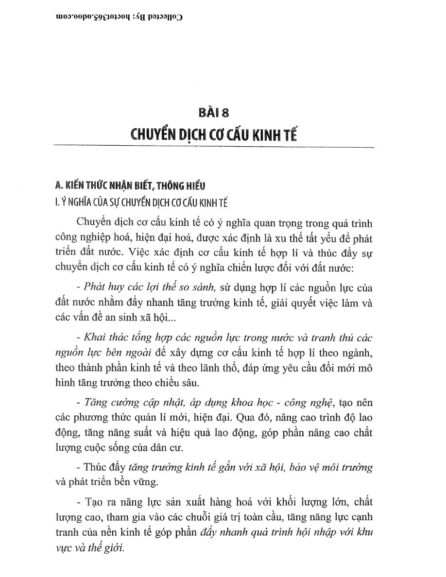 Ảnh minh họa cho Nội dung và bài tập Chuyển dịch cơ cấu kinh tế...