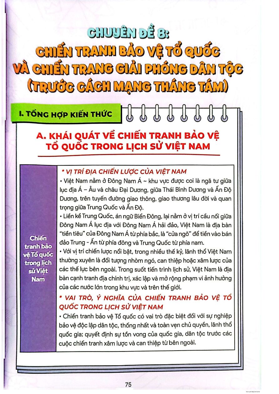 Ảnh minh họa cho Sổ tay kiến thức môn lịch sử THPTQG