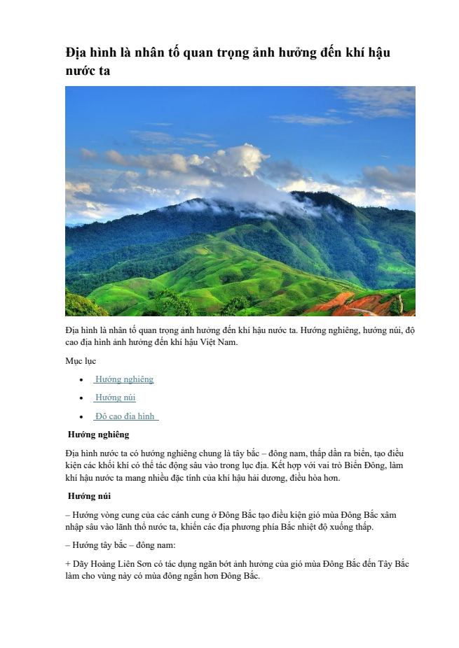Ảnh minh họa cho dia-hinh-la-nhan-to-quan-trong-anh-huong-den-khi-hau-nuoc-ta