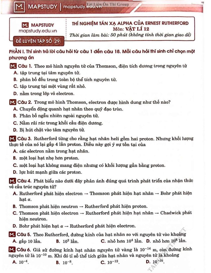 Ảnh minh họa cho ĐỀ LUYỆN TẬP SỐ 29