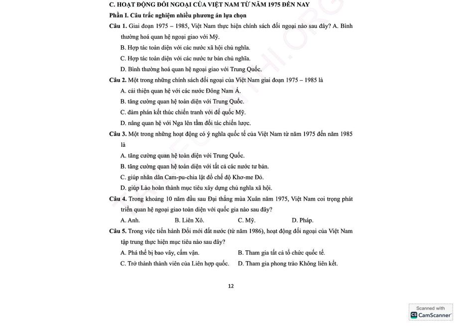 Ảnh minh họa cho CÂU HỎI TRẮC NGHIỆM THEO CHỦ ĐỀ