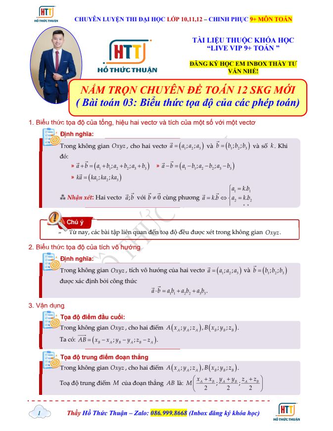 Ảnh minh họa cho 📙 PHONG TỎA CHUYÊN ĐỀ VECTO TRONG KHÔNG GIAN PHẦN 2