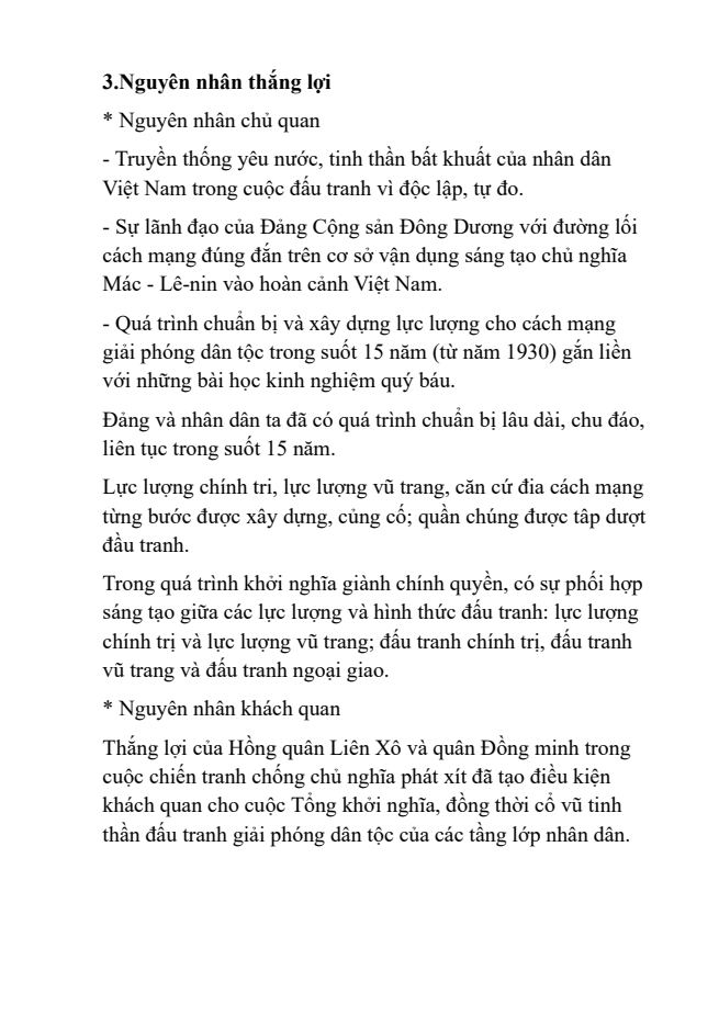 Ảnh minh họa cho CHUYÊN ĐỀ 3: CÁCH MẠNG THÁNG TÁM, CHIẾN TRANH GIẢI PHÓNG DÂN TỘC VÀ CHIẾN TRANH BẢO VỆ TỔ QUỐC TRONG LỊCH SỬ VIỆT NAM ( 8/1945 ĐẾN NAY ) - BÀI 6: CÁCH MẠNG THÁNG TÁM NĂM 1945 - PHẦN 3: NGUYÊN NHÂN THẮNG LỢI
