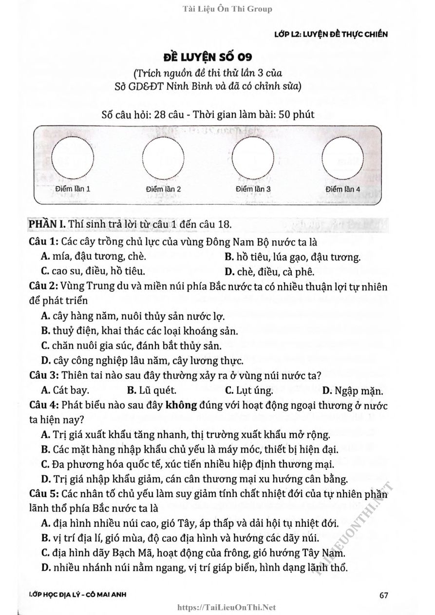 Ảnh minh họa cho Luyện Thi Địa Lí THPT