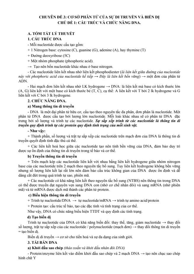 Ảnh minh họa cho 3-co-so-phan-tu-cua-su-di-truyen-va-bien-di