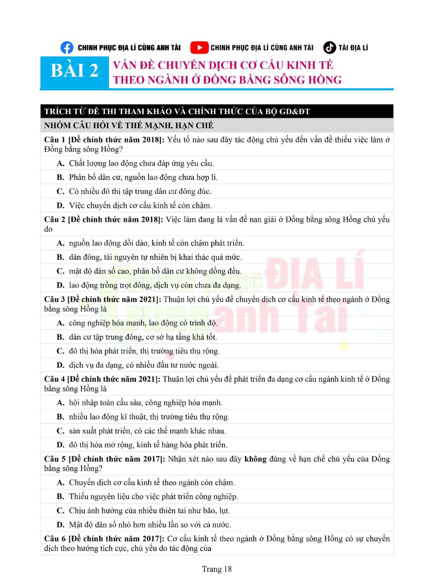 Ảnh minh họa cho Đồng bằng sông Hồng_ tài biệu bt phần vùng kinh tế thày tài