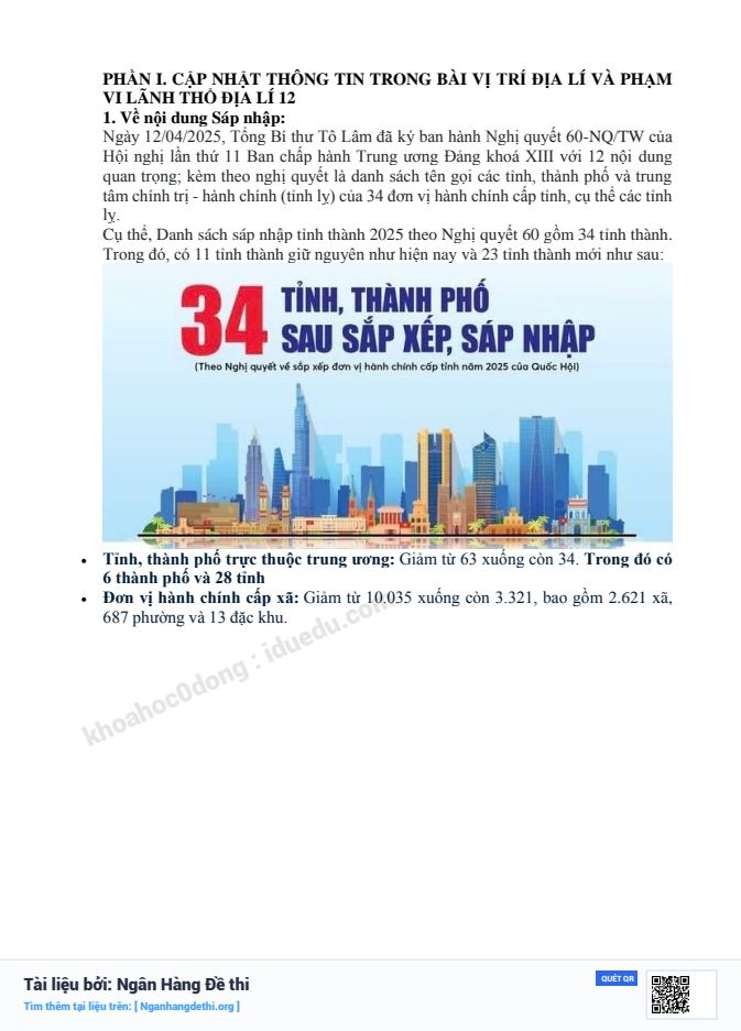 Ảnh minh họa cho cap-nhat-sgk-dia-li-12-sau-khi-sat-nhap