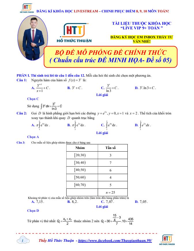 Ảnh minh họa cho THI THỬ CHỐT HẠ ĐỀ THI TỐT NGHIỆP THPT ĐỀ 05