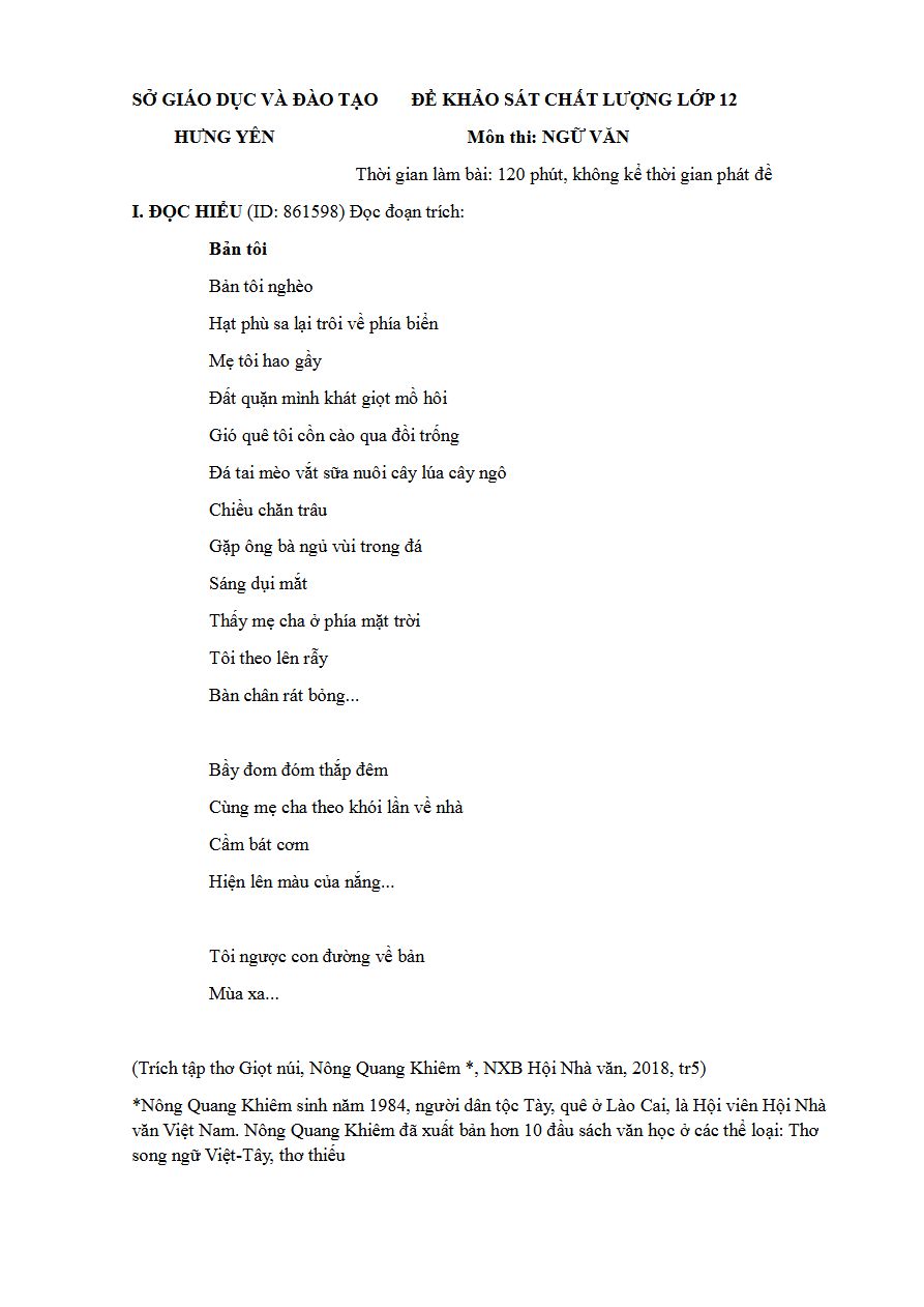 Ảnh minh họa cho ĐỀ LUYỆN THI THPT