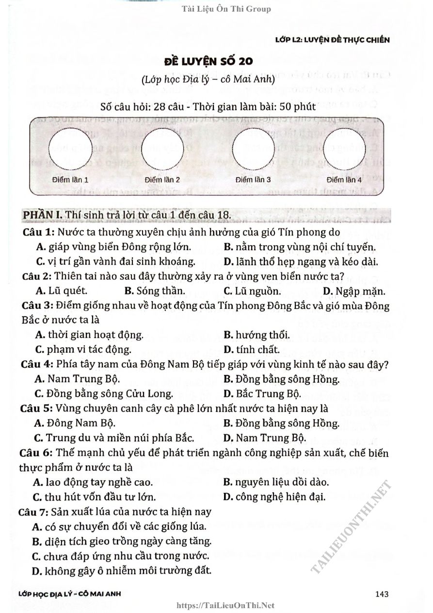 Ảnh minh họa cho LUYỆN TH ĐỊA LÍ CÙNG CHILL