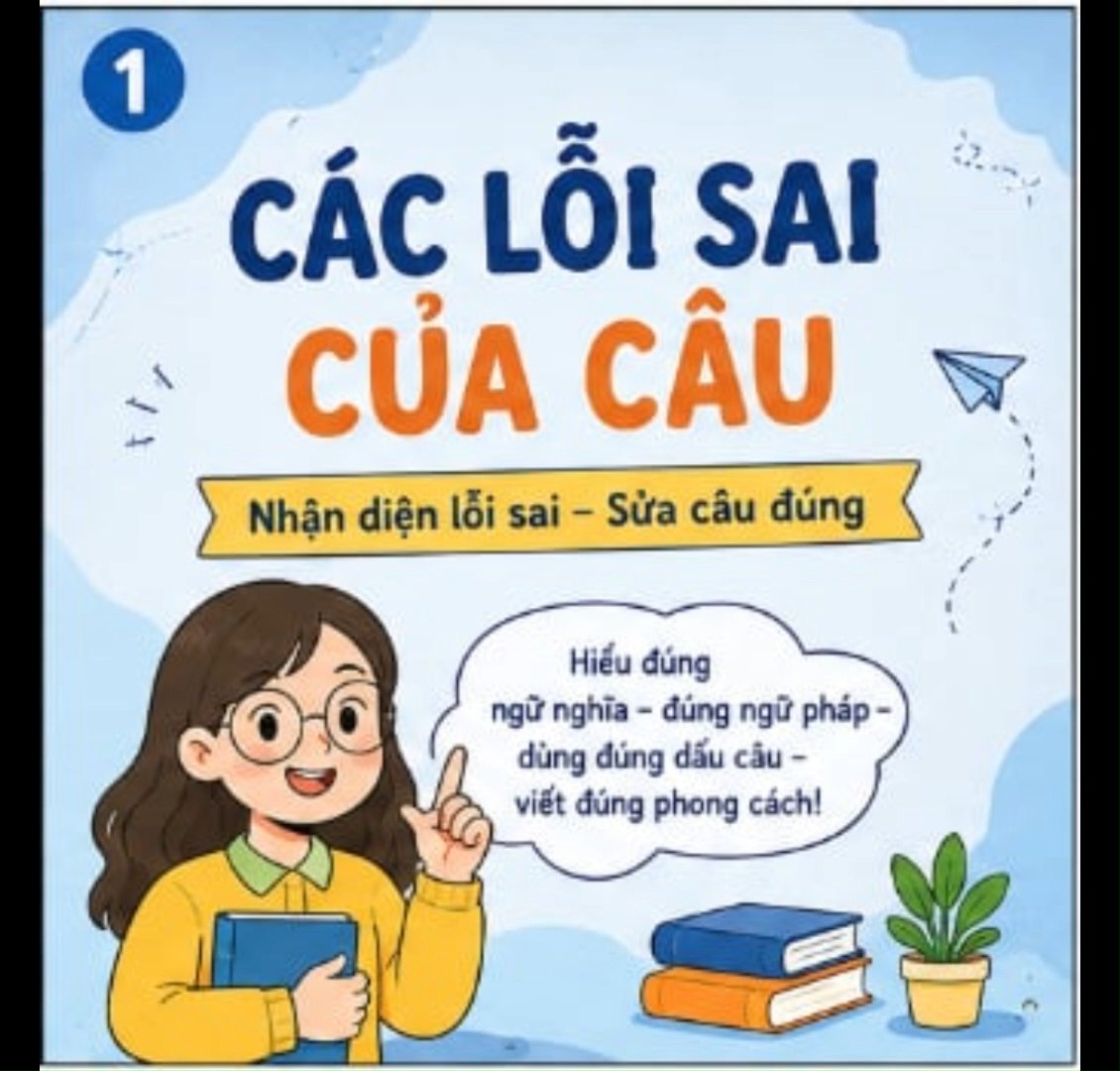 Ảnh minh họa cho CHUYÊN ĐỀ BỔ SUNG: CÁC LỖI SAI CỦA CÂU