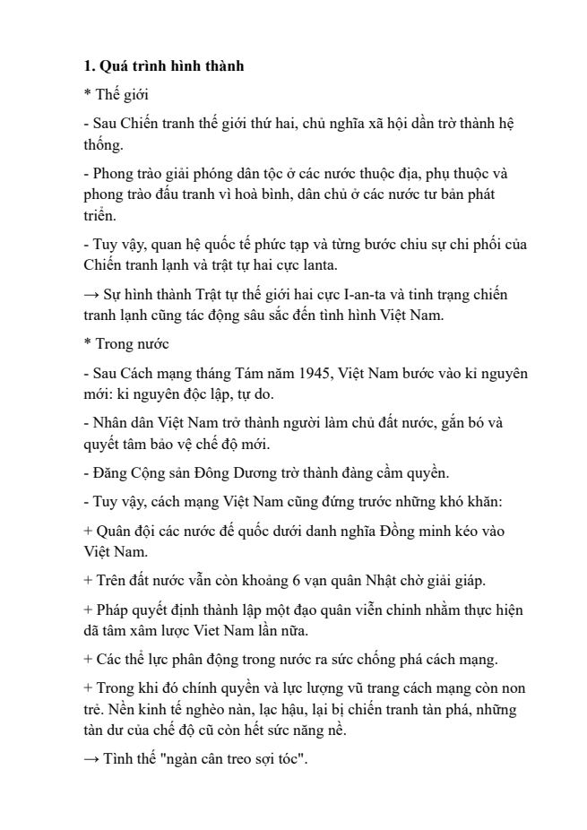 Ảnh minh họa cho LÝ THUYẾT CHUYÊN ĐỀ 3: CÁCH MẠNG THÁNG TÁM, CHIẾN TRANH GIẢI PHÓNG DÂN TỘC VÀ CHIẾN TRANH BẢO VỆ TỔ QUỐC TRONG LỊCH SỬ VIỆT NAM ( 8/1945 ĐẾN NAY ) - BÀI 7: CUỘC KHÁNG CHIẾN CHỐNG THỰC DÂN PHÁP ( 1945 - 1954 )