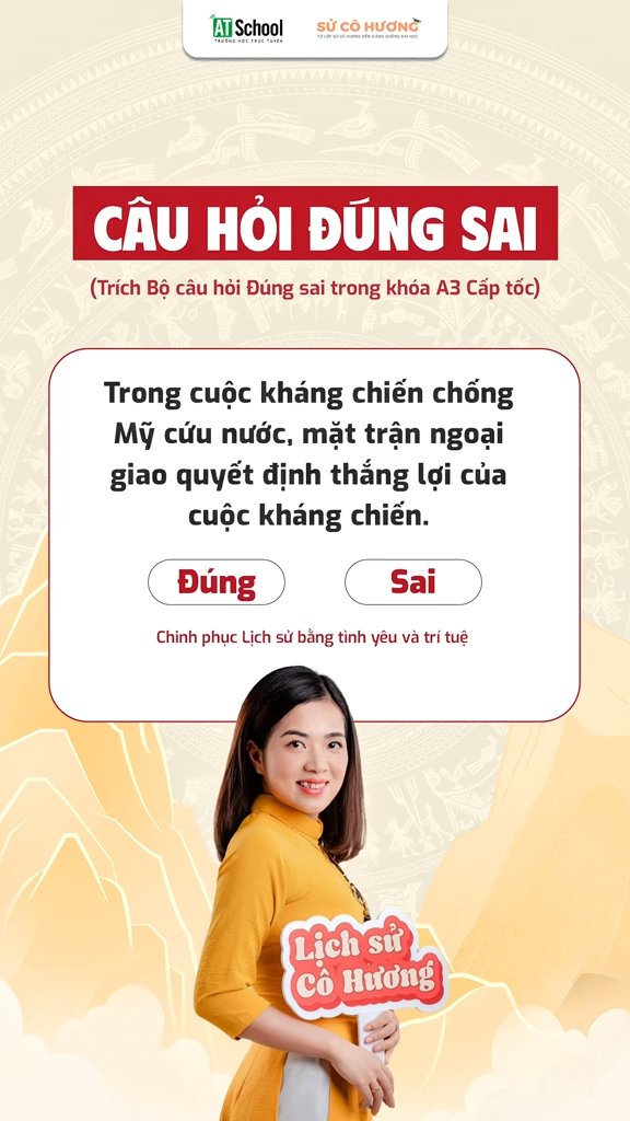Ảnh minh họa cho BẠN NÀO CÒN YẾU PHẦN CÂU HỎI ĐÚNG SAI THÌ HỌC NGAY KHÓA A3 CẤP TỐC NHÉ !!