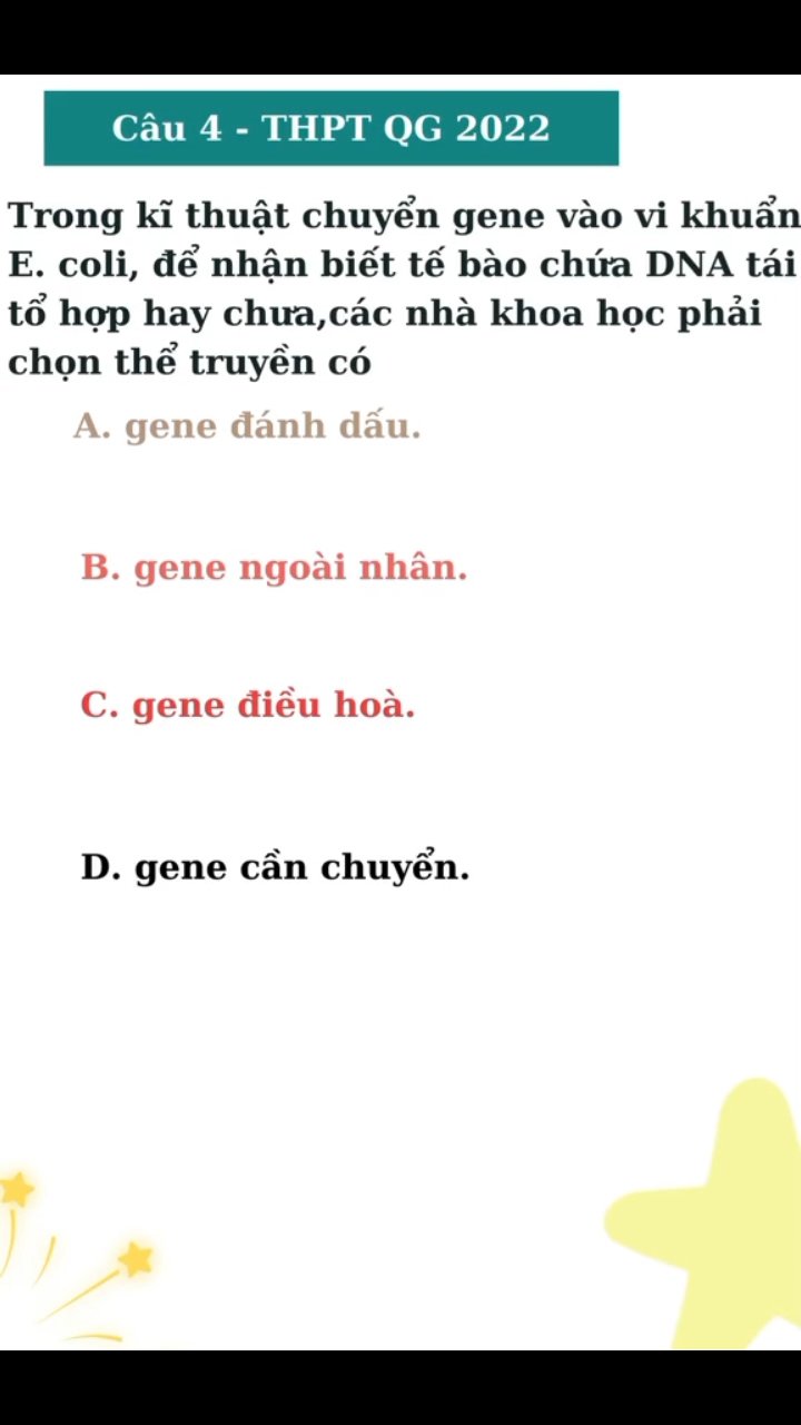 Ảnh minh họa cho VIDEO TRẢ LỜI NHANH CÂU HỎI - BÀI 5 : CÔNG NGHỆ GENE