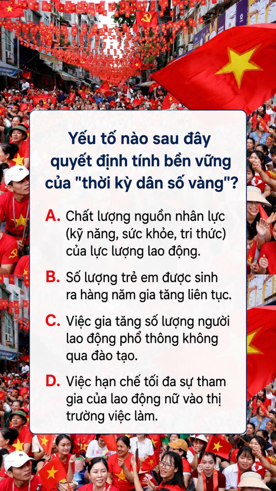 Ảnh minh họa cho CĐ2 - BÀI 6 - PHẦN 3:  DÂN SỐ VIỆT NAM