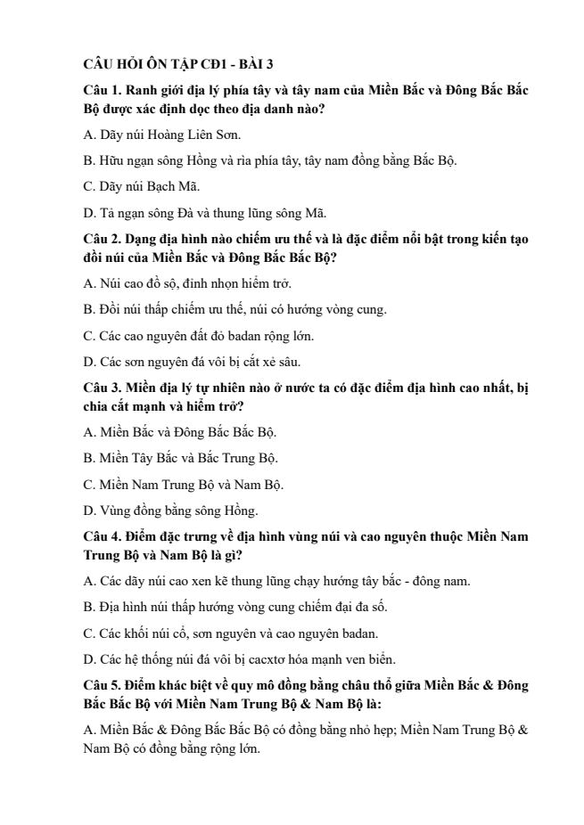 Ảnh minh họa cho CĐ1 – BÀI 3 - PHẦN 3: CÂU HỎI HAY PHẦN SỰ PHÂN HÓA ĐA DẠNG CỦA TỰ NHIÊN