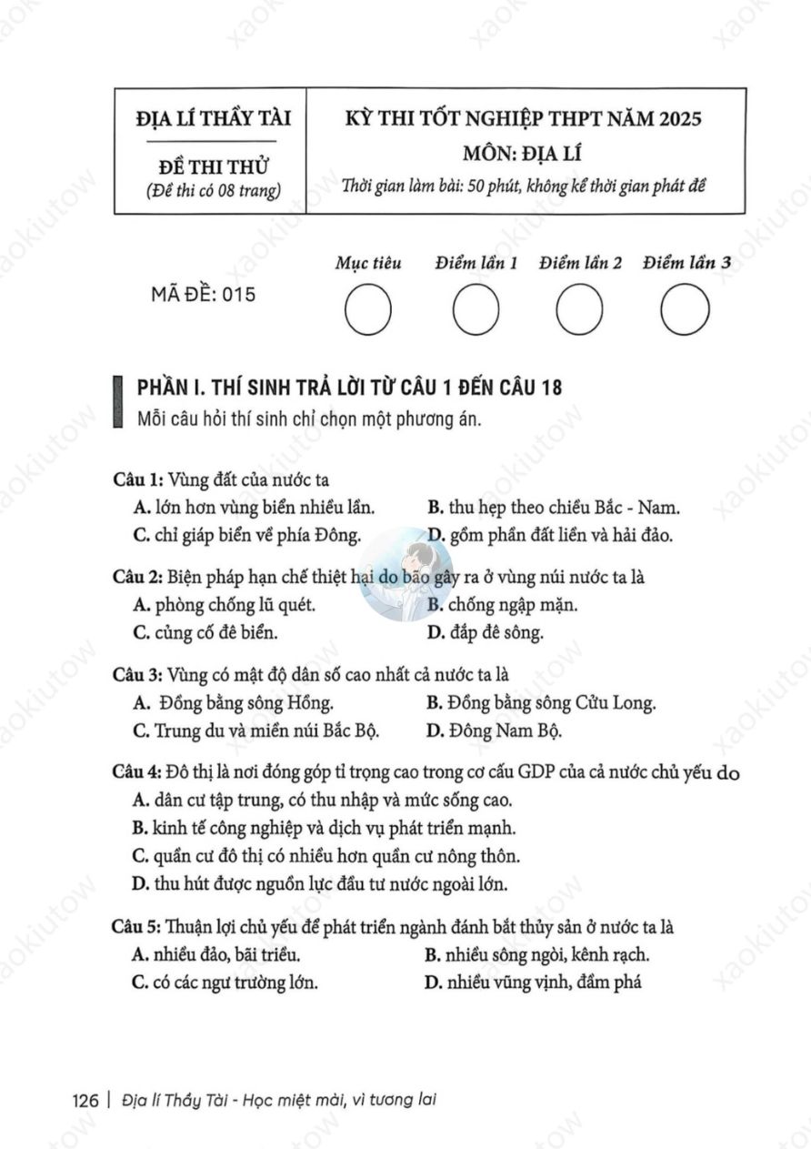 Ảnh minh họa cho LUYỆN THI ĐỊA LÍ THPT