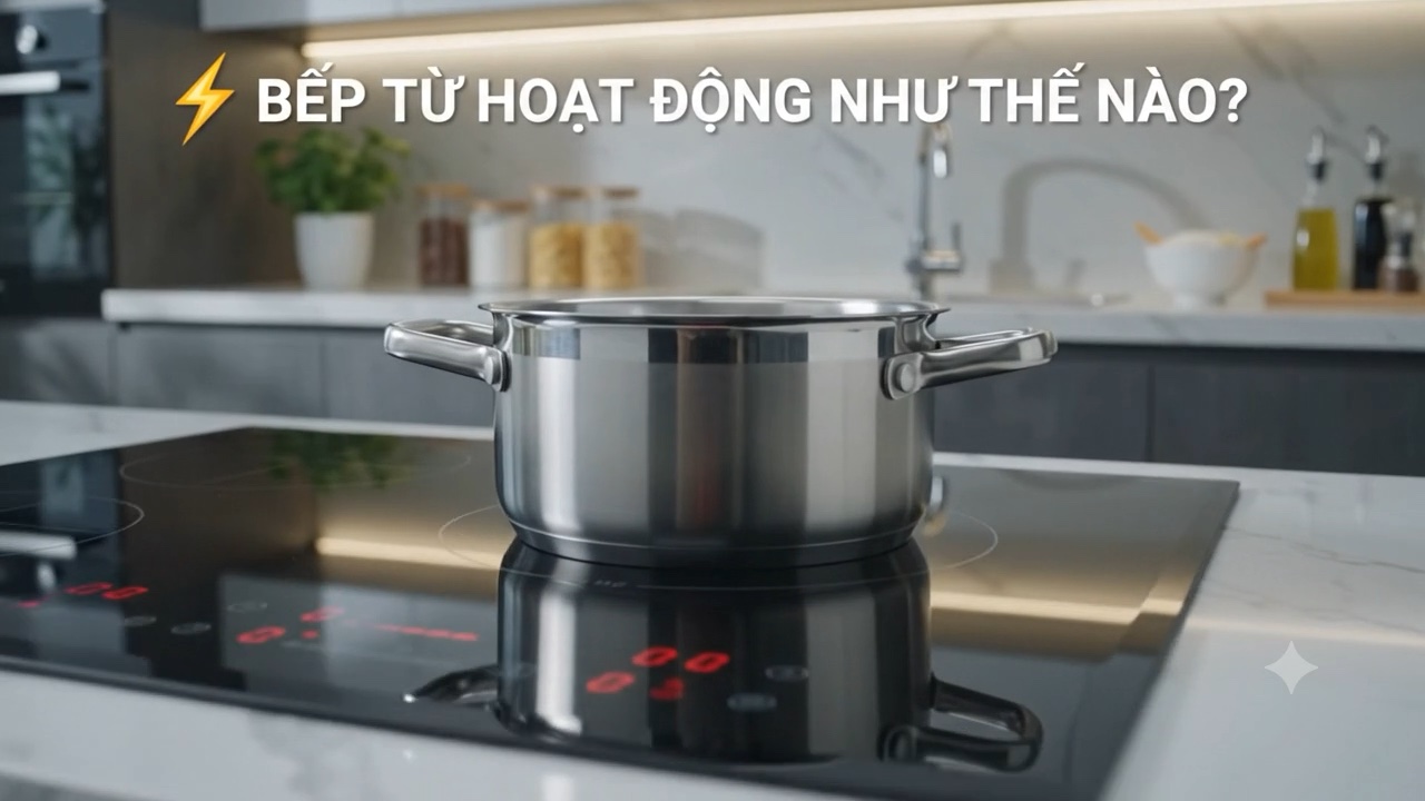 Ảnh minh họa cho Bếp từ hoạt động như thế nào?
