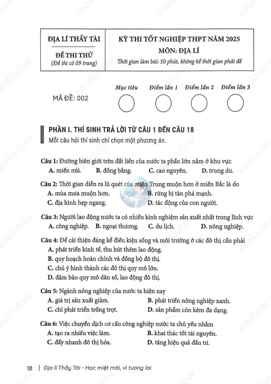 Ảnh minh họa cho LUYỆN THI ĐỊA LÍ THPT