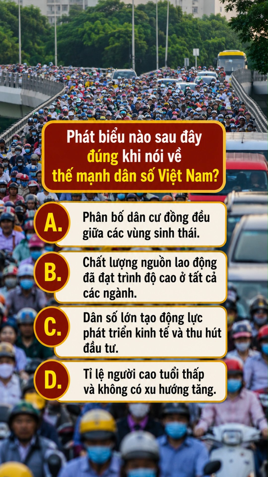 Ảnh minh họa cho CĐ2 - BÀI 6 - PHẦN 2: DÂN SỐ VIỆT NAM